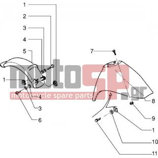 PIAGGIO - SFERA RST 125 < 2005 - Body Parts - Fender front and back - 575249 - ΒΙΔΑ M6x22 ΜΕ ΑΠΟΣΤΑΤΗ