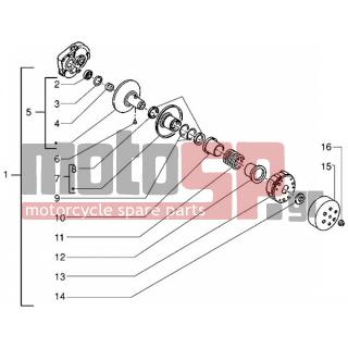 PIAGGIO - SFERA RST 50 < 2005 - Engine/Transmission - driven pulley - 289519 - ΠΑΞΙΜΑΔΙ ΑΣΦΑΛΕΙΑΣ SCOOTER 50125 2T-4T