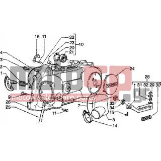 PIAGGIO - SKIPPER 125 4T < 2005 - Engine/Transmission - Start with pedal-cooling sump - 841228 - Εκτροπέας αέρα