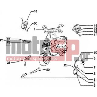 PIAGGIO - SKIPPER 125 4T < 2005 - Electrical - Electrical devices - 294342 - Διακόπτης φλας