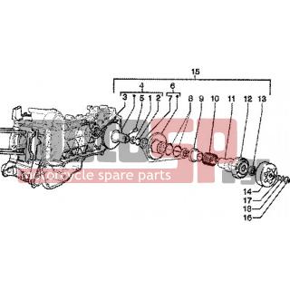 PIAGGIO - SKIPPER 125 4T < 2005 - Engine/Transmission - driven pulley - CM144005 - Centrifugal clutch assembly
