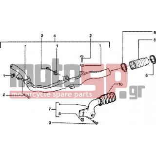 PIAGGIO - SKIPPER 125 4T < 2005 - Engine/Transmission - cooling pipe strap-insertion tube - 258249 - ΒΙΔΑ M4,2x19 (ΛΑΜΑΡΙΝΟΒΙΔΑ)