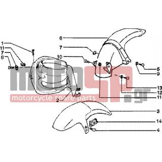 PIAGGIO - SKIPPER 125 4T < 2005 - Body Parts - Fender front and back - 15558 - Βίδα m16x16