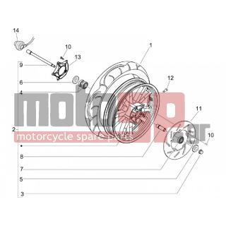 PIAGGIO - BEVERLY 250 IE SPORT E3 2006 - Frame - front wheel - 564489 - ΚΑΠΑΚΙ ΤΡΟΧΟΥ ΔΕ BEV-X9