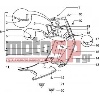 PIAGGIO - SKIPPER 150 < 2005 - Body Parts - Aprons - mask - 257614 - ΛΑΜΑΚΙ ΝΤΟΥΛ BEVERLY/VESPA GT 200