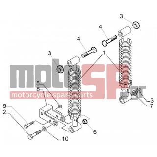 PIAGGIO - BEVERLY 250 RST < 2005 - Suspension - Shock absorber - 56174R - Αμορτισέρ