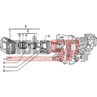 PIAGGIO - SKIPPER 150 4T < 2005 - Engine/Transmission - Total cylinder-piston-button - 488018 - Ελατήριο απόξεσης λαδιού
