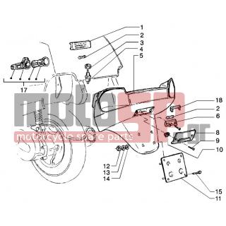 PIAGGIO - SUPER HEXAGON GTX 125 < 2005 - Body Parts - Base plate and light Baggage - 184142 - Πλάκα ελαστική
