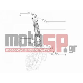 PIAGGIO - TYPHOON 125 4T 2V E3 2011 - Suspension - Place BACK - Shock absorber - 666822 - ΑΜΟΡΤΙΣΕΡ ΠΙΣΩ TYPH125 ΜΥ10-SP.CITY-SR M