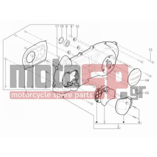 PIAGGIO - TYPHOON 125 4T 2V E3 2010 - Engine/Transmission - COVER sump - the sump Cooling - 431860 - ΟΔΗΓΟΣ 0=12X8-8