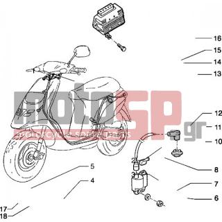 PIAGGIO - TYPHOON 125 X < 2005 - Electrical - Electrical devices - 259349 - ΒΙΔΑ 4,2X13