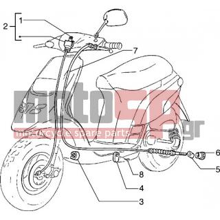 PIAGGIO - TYPHOON 125 X < 2005 - Electrical - Cables-rear brake-odometer - 179640 - ΜΠΑΛΑΚΙ ΝΤΙΖΑΣ ΦΡΕΝΟΥ