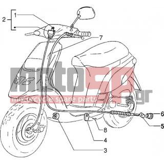 PIAGGIO - TYPHOON 125 XR < 2005 - Electrical - Cables-rear brake-odometer - 179640 - ΜΠΑΛΑΚΙ ΝΤΙΖΑΣ ΦΡΕΝΟΥ