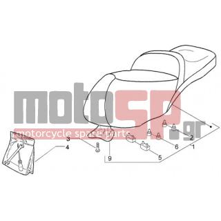 PIAGGIO - BEVERLY 250 RST < 2005 - Body Parts - Saddle - toolbox - 623312001A - Σέλα