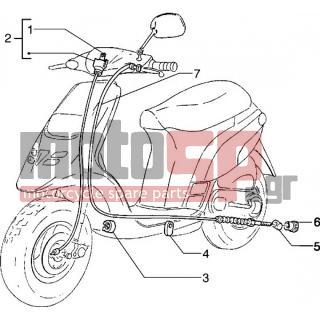 PIAGGIO - TYPHOON 50 < 2005 - Electrical - Cables-rear brake-odometer - 270310 - ΡΕΓΟΥΛΑΤΟΡΟΣ ΦΡ SCOOTER