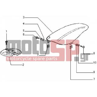 PIAGGIO - TYPHOON 50 < 2005 - Body Parts - Fender front and back - 12533 - Ροδέλα με οδόντωση 6,6x11x0