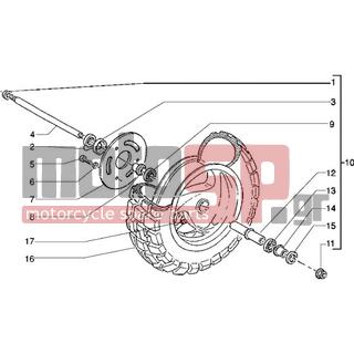 PIAGGIO - TYPHOON 50 2004 - Frame - FRONT wheel - 12540 - Ροδέλα με οδόντωση 14x8,3x1,8