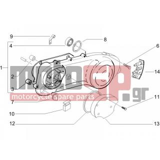 PIAGGIO - TYPHOON 50 2007 - Engine/Transmission - COVER sump - the sump Cooling - 414838 - ΒΙΔΑ M6x35