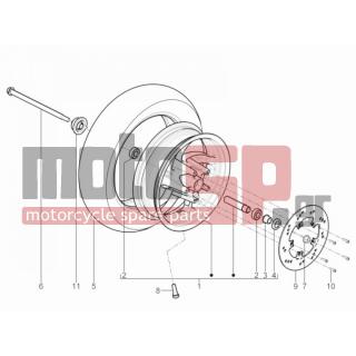 PIAGGIO - TYPHOON 50 2T E2 2012 - Frame - front wheel - 56434R - ΑΤΕΡΜΩΝΑΣ ΚΟΝΤΕΡ ΤΥΡΗ ΜΥ10-SP CITY ONE