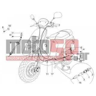 PIAGGIO - TYPHOON 50 SERIE SPECIALE 2008 - Frame - cables - 647118 - ΝΤΙΖΑ ΚΟΝΤΕΡ TYPHOON M2006