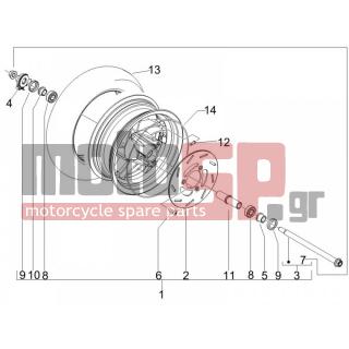 PIAGGIO - TYPHOON 50 SERIE SPECIALE 2008 - Frame - front wheel - 271740 - ΠΑΞΙΜΑΔΙ ΜΠΡ ΤΡ TYPHOON-X8-SHIVER-DORSO