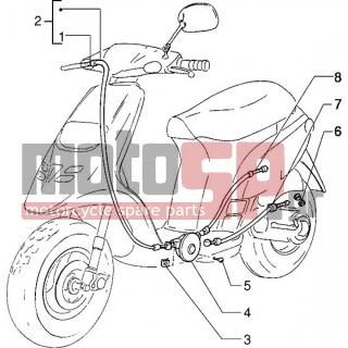 PIAGGIO - TYPHOON 50 XR < 2005 - Frame - cable throttle