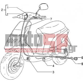 PIAGGIO - TYPHOON 50 XR < 2005 - Electrical - Cables-rear brake-odometer - 179640 - ΜΠΑΛΑΚΙ ΝΤΙΖΑΣ ΦΡΕΝΟΥ