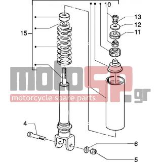 PIAGGIO - TYPHOON 50 XR < 2005 - Suspension - rear shock absorber - 232108 - Self locking nut M10