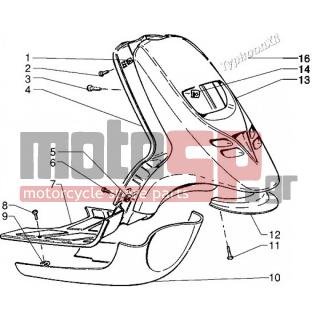 PIAGGIO - TYPHOON 50 XR < 2005 - Body Parts - Apron-front-spoiler Sill - 9298875 - Μάσκα