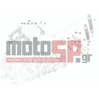 PIAGGIO - X EVO 125 EURO 3 2016 - Suspension - Place BACK - Shock absorber - 82545R - ΡΟΥΛΕΜΑΝ ΠΙΣΩ ΤΡΟΧΟΥ SCOOTER (17X47X14)