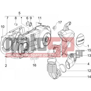 PIAGGIO - X EVO 125 EURO 3 2014 - Engine/Transmission - COVER sump - the sump Cooling - 259348 - ΒΙΔΑ M 6X18 mm ΜΕ ΑΠΟΣΤΑΤΗ