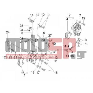 PIAGGIO - X EVO 250 EURO 3 2013 - Brakes - brake lines - Brake Calipers - B016777 - ΒΙΔΑ M6X16 SCOOTER CL10,9