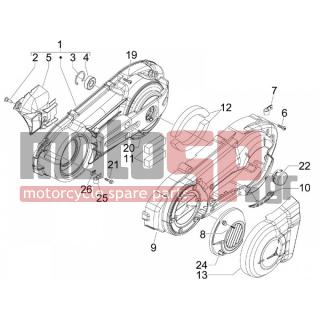 PIAGGIO - X EVO 400 EURO 3 2009 - Engine/Transmission - COVER sump - the sump Cooling - 8769925 - ΚΑΠΑΚΙ ΚΙΝΗΤΗΡΑ BEVERLY 400-MP3 400