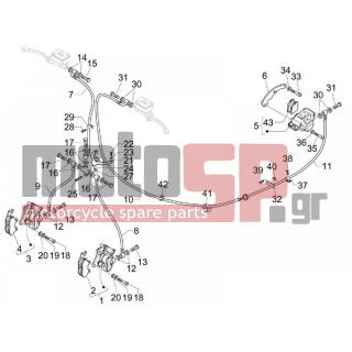 PIAGGIO - X EVO 400 EURO 3 2010 - Brakes - brake lines - Brake Calipers - CM068304 - ΔΑΓΚΑΝΑ ΠΙΣΩ ΦΡ X8-BEVERLY 400-NEXUS 250