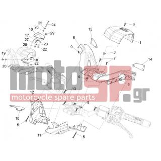 PIAGGIO - X10 125 4T 4V I.E. E3 2012 - Body Parts - COVER steering - CM178604 - ΒΙΔΑ TORX