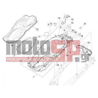 PIAGGIO - X10 125 4T 4V I.E. E3 2013 - Body Parts - bucket seat - CM180701 - ΒΙΔΑ TORX