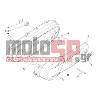 PIAGGIO - X10 350 4T 4V I.E. E3 2013 - Engine/Transmission - COVER sump - the sump Cooling - 434541 - ΒΙΔΑ M6X16 SCOOTER CL10,9
