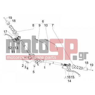 PIAGGIO - BEVERLY 250 TOURER E3 2009 - Frame - Wheel - brake Antliases - 599348 - ΤΙΜΟΝΙ BEVERLY 500 (ΜΕ Ω ΕΜΠΡΟΣ)