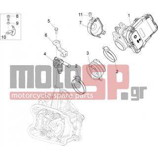 PIAGGIO - X10 350 4T 4V I.E. E3 2013 - Engine/Transmission - Throttle body - Injector - Fittings insertion - B013855 - ΒΙΔΑ ΠΕΤΑΛΟΥΔΑΣ SCOOTER 350