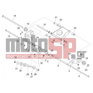 PIAGGIO - X10 500 4T 4V I.E. E3 2012 - Suspension - rocking arm - 56127R - ΔΑΚΤΥΛΙΔΙ ΑΞΟΝΑ N.M + GT+X8 (ΡΟΥΛ ΜΑΚΑΡ)