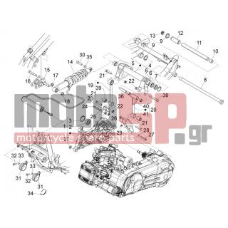 PIAGGIO - X10 500 4T 4V I.E. E3 2012 - Suspension - Place BACK - Shock absorber - 56127R - ΔΑΚΤΥΛΙΔΙ ΑΞΟΝΑ N.M + GT+X8 (ΡΟΥΛ ΜΑΚΑΡ)