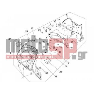 PIAGGIO - BEVERLY 250 TOURER E3 2007 - Body Parts - Storage Front - Extension mask - 576794 - ΕΠΕΝΔΥΣΗ ΠΟΡΤ ΝΤΟΥΛ BEVERLY