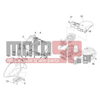 PIAGGIO - X10 500 4T 4V I.E. E3 2012 - Body Parts - Apron radiator - Feather - CM179301 - ΒΙΔΑ TORX (H=16)