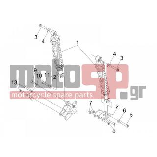 PIAGGIO - X7 125 EURO 3 2008 - Suspension - Place BACK - Shock absorber - 583480 - ΒΙΔΑ Μ10X50