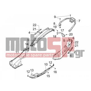 PIAGGIO - X7 125 EURO 3 2008 - Body Parts - Side skirts - Spoiler - 259830 - ΒΙΔΑ SCOOTER