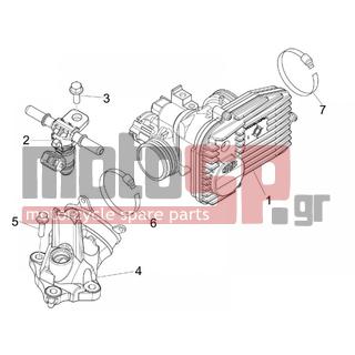 PIAGGIO - X7 125 IE EURO 3 2009 - Engine/Transmission - Throttle body - Injector - Fittings insertion - 828152 - ΒΙΔΑ