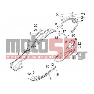 PIAGGIO - X7 250 IE EURO 3 2008 - Body Parts - Side skirts - Spoiler - 272836 - ΒΙΔΑ M6X16.
