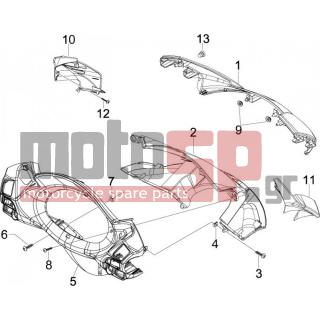 PIAGGIO - X7 300 IE EURO 3 2009 - Body Parts - COVER steering - 654541 - ΚΑΠΑΚΙ ΤΙΜ ΜΠΡΟΣ Χ7 AΒΑΦΟ