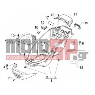 PIAGGIO - BEVERLY 300 IE TOURER E3 2009 - Body Parts - bucket seat - 621729 - ΚΟΥΒΑΣ ΣΕΛΛΑΣ BEVERLY RST 125/250