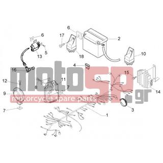 PIAGGIO - X8 125 < 2005 - Electrical - ELECTRICAL PROVISIONS-HORN - 15715 - Βίδα tccic M5x16